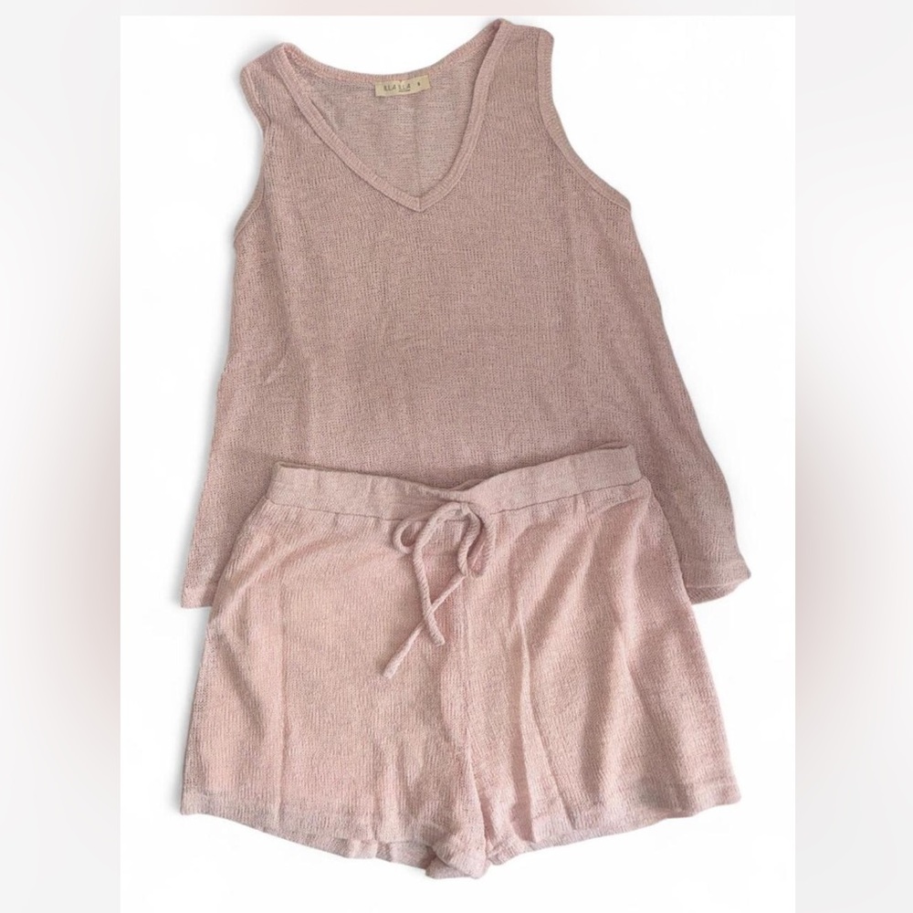 ILLA ILLA Blush Pink Knit Lounge Set